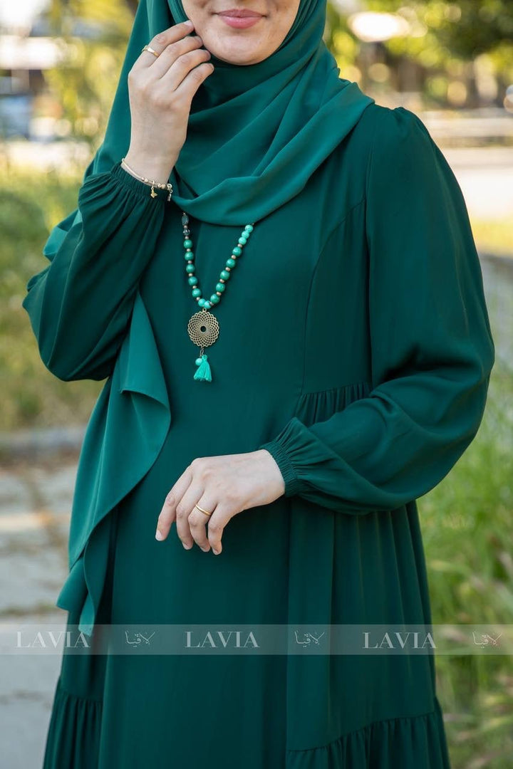 فستان خاشعة لون اخضر 📿🧕 - Lavia