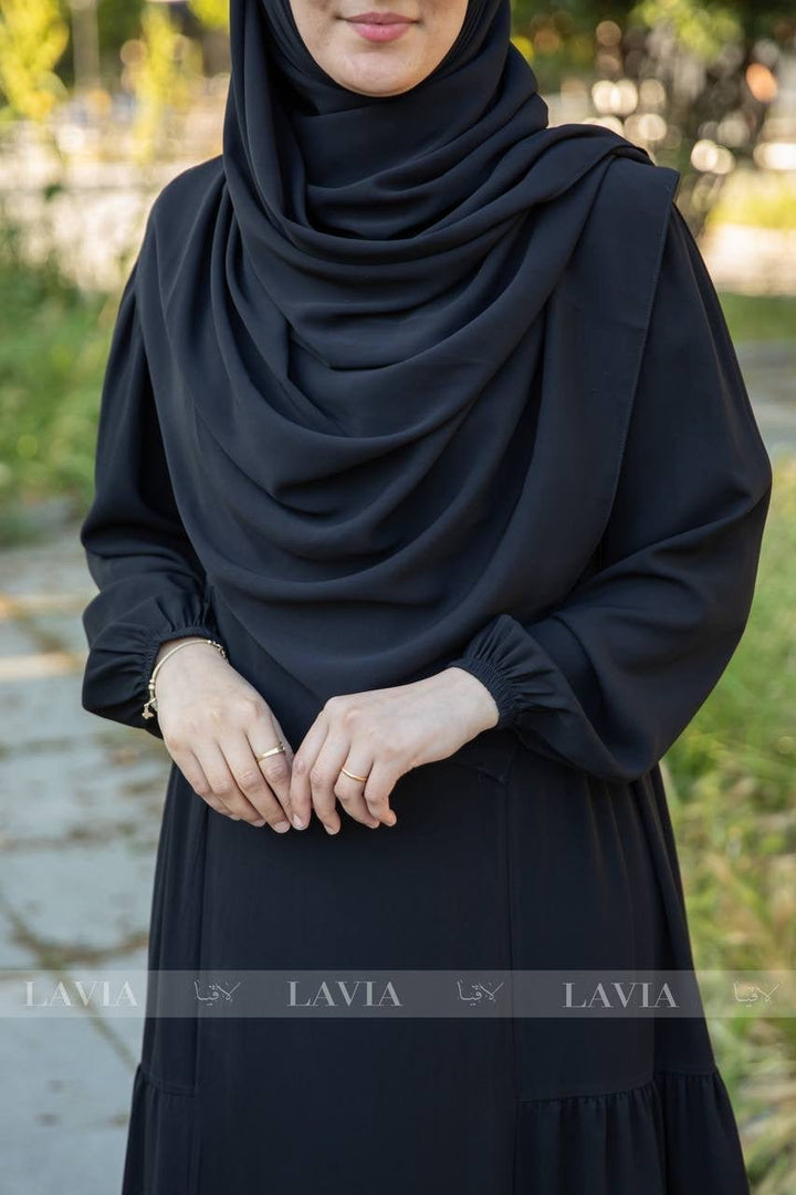 فستان خاشعة لون اسود 📿🧕 - Lavia