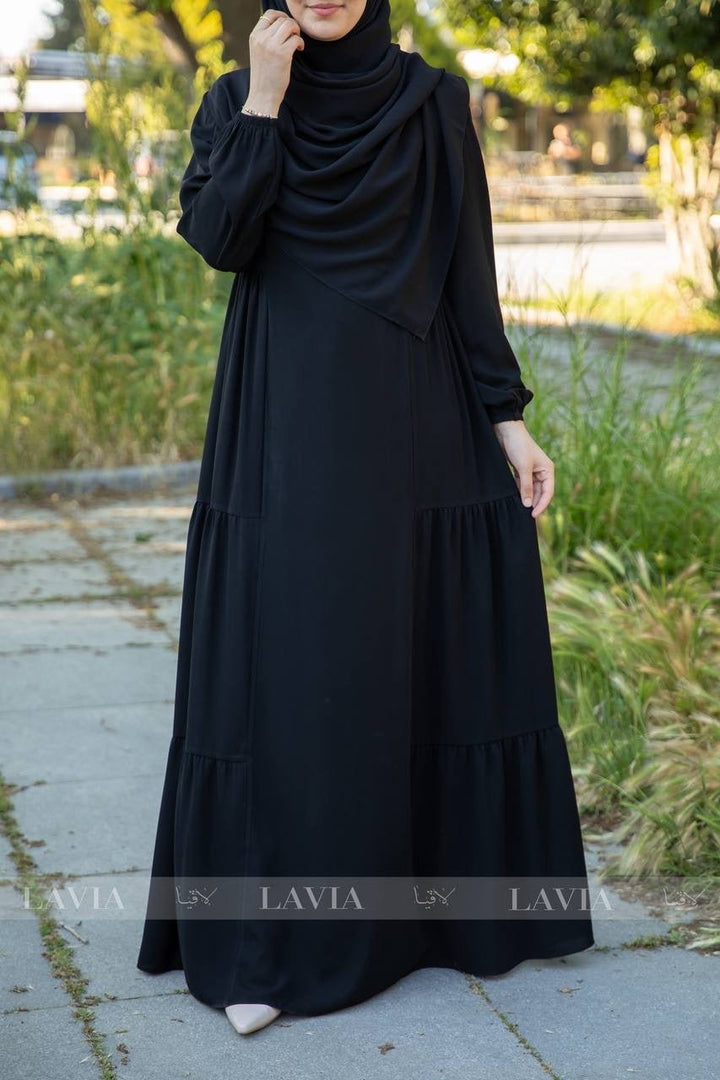 فستان خاشعة لون اسود 📿🧕 - Lavia