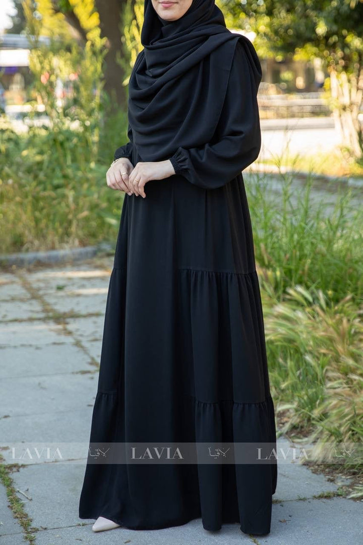 فستان خاشعة لون اسود 📿🧕 - Lavia