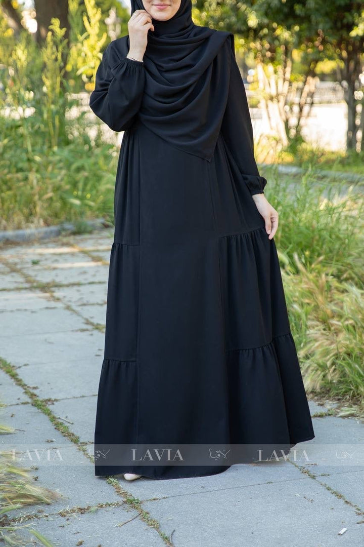 فستان خاشعة لون اسود 📿🧕 - Lavia