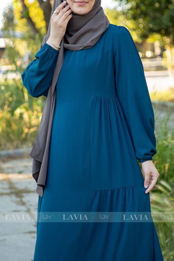 فستان خاشعة لون ازرق 📿🧕 - Lavia