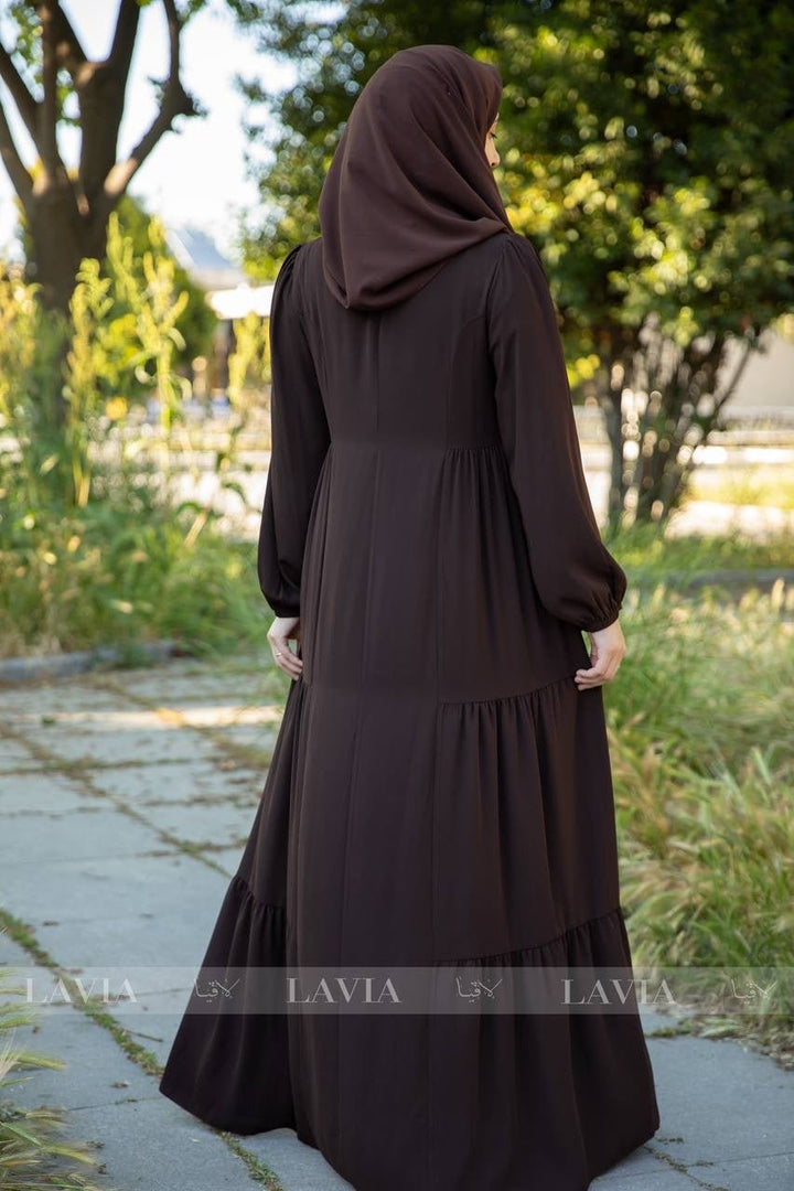 فستان خاشعة لون بني 📿🧕 - Lavia