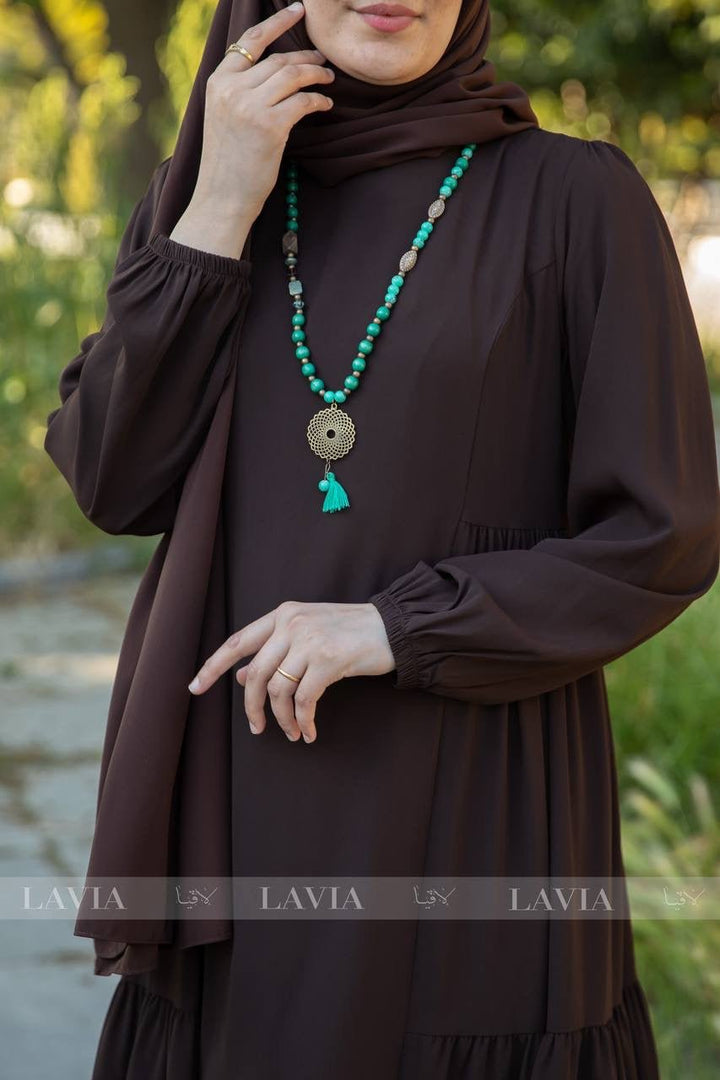 فستان خاشعة لون بني 📿🧕 - Lavia