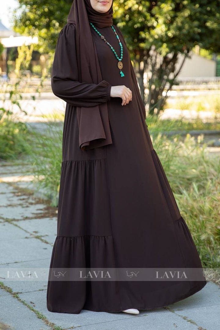 فستان خاشعة لون بني 📿🧕 - Lavia