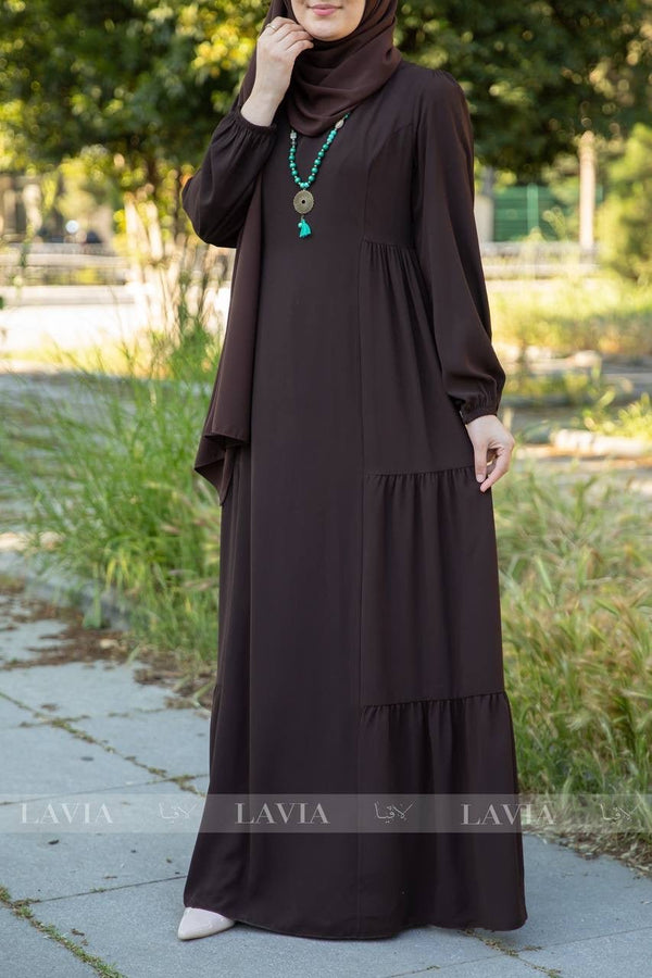 فستان خاشعة لون بني 📿🧕 - Lavia