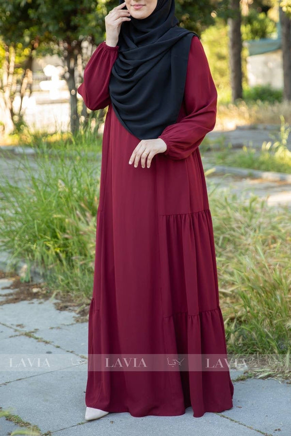 فستان خاشعة لون خمري 📿🧕 - Lavia