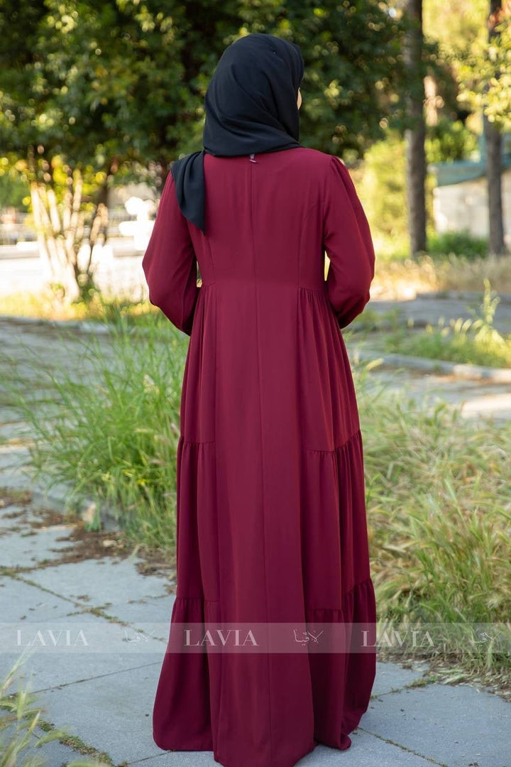 فستان خاشعة لون خمري 📿🧕 - Lavia