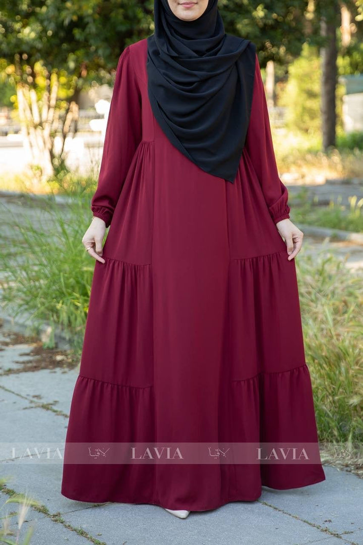 فستان خاشعة لون خمري 📿🧕 - Lavia