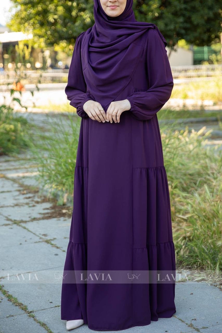 فستان خاشعة لون ليلكي غامق 📿🧕 - Lavia