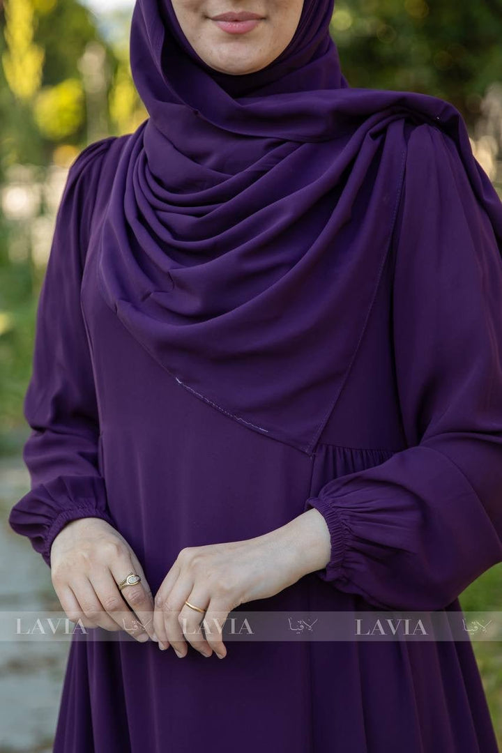 فستان خاشعة لون ليلكي غامق 📿🧕 - Lavia