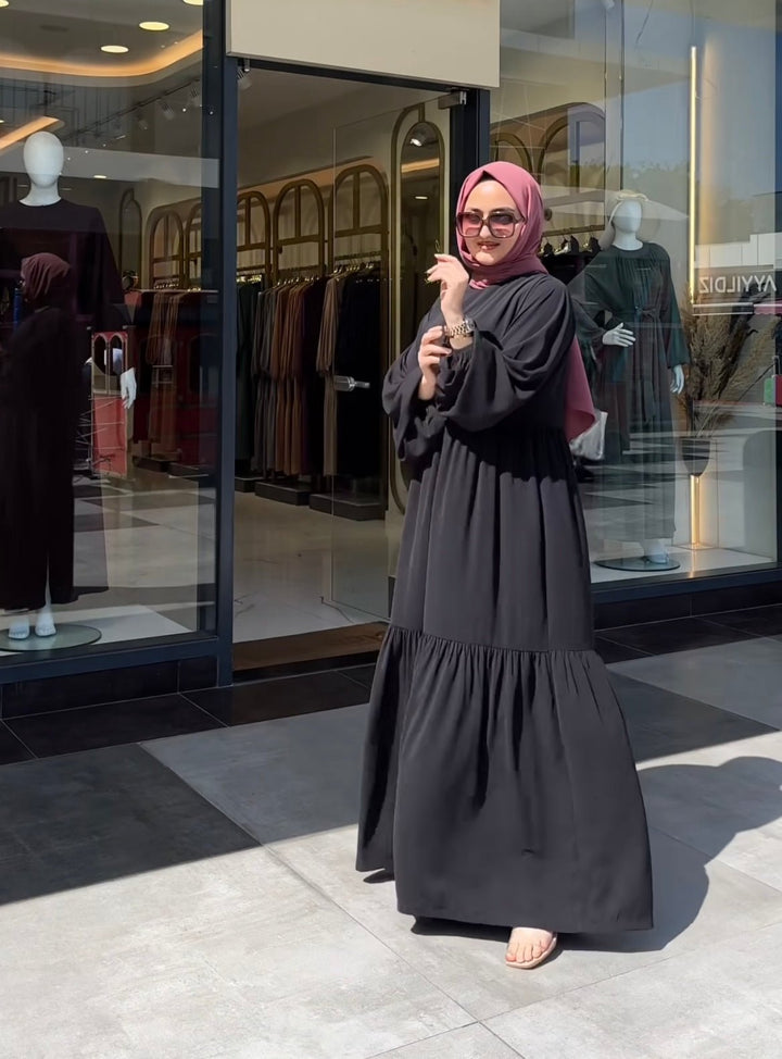 فستان لاڤيا الأيقوني من مجموعة العفاف الراقية❤️ لون اسود - Lavia