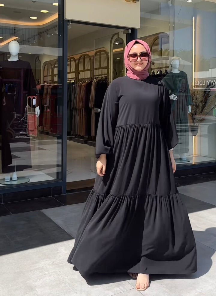 فستان لاڤيا الأيقوني من مجموعة العفاف الراقية❤️ لون اسود - Lavia