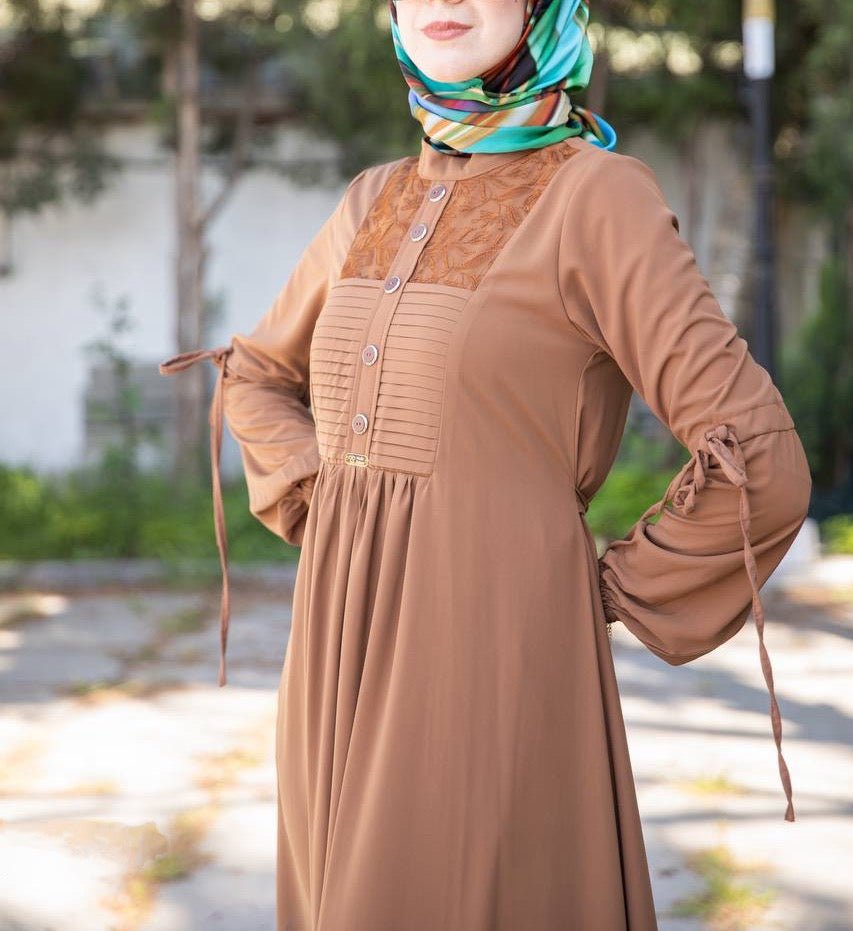 فستان مودة لون كامل - Lavia