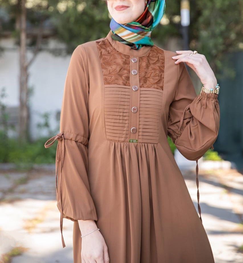 فستان مودة لون كامل - Lavia