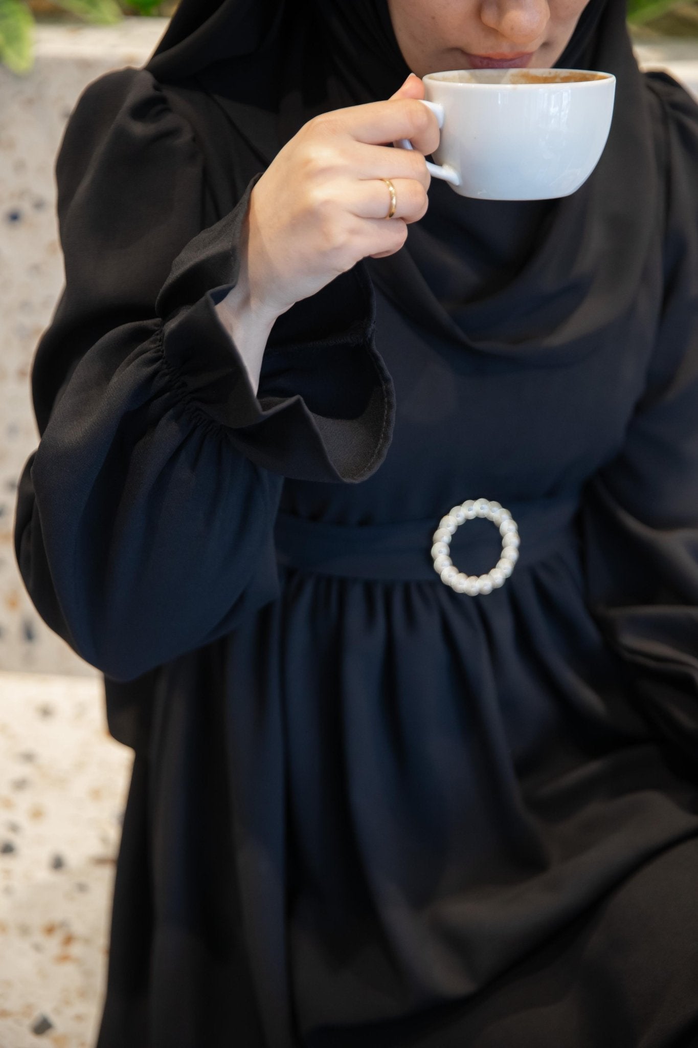 فستان مرح لون اسود - Lavia