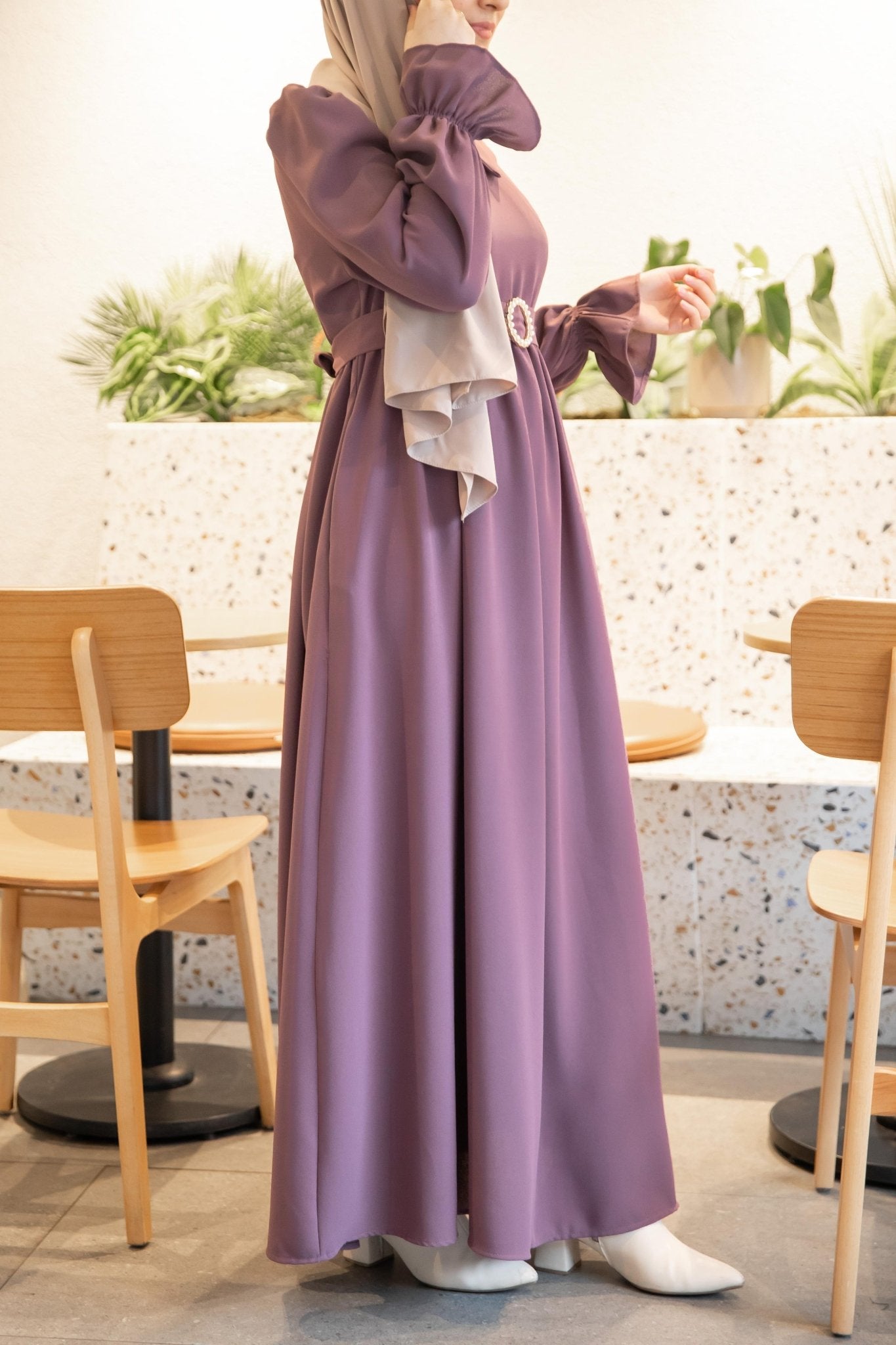 فستان مرح لون نهدي - Lavia