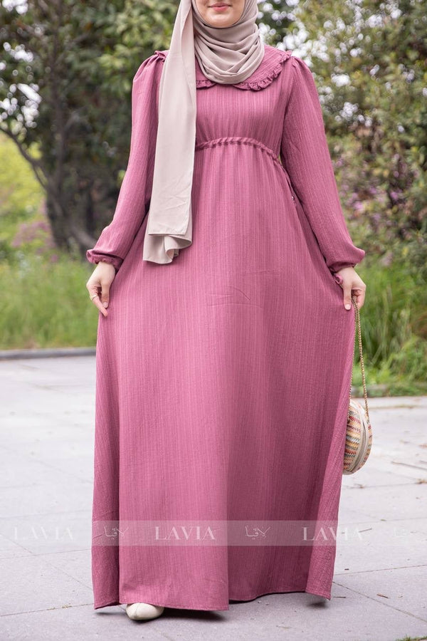 فستان ندى لون وردي 🌸 - Lavia