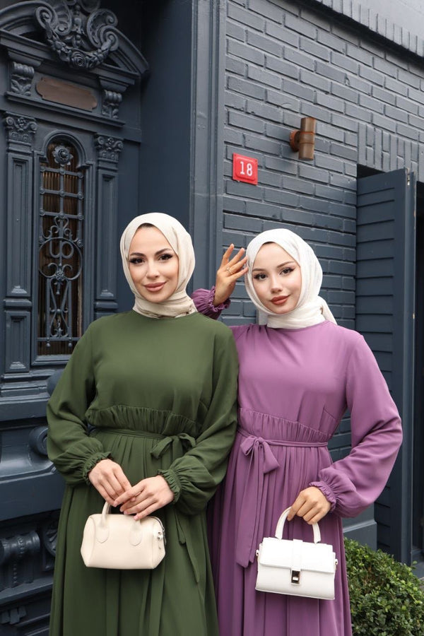 فستان نورا شيفون لون اخضر - Lavia