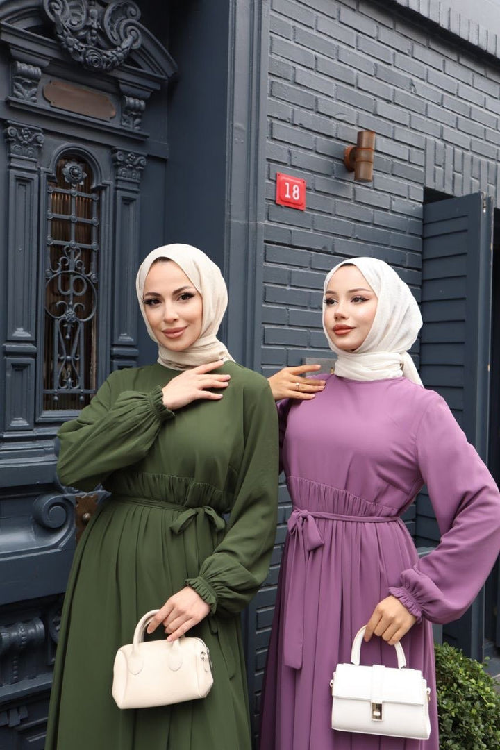 فستان نورا شيفون لون اخضر - Lavia