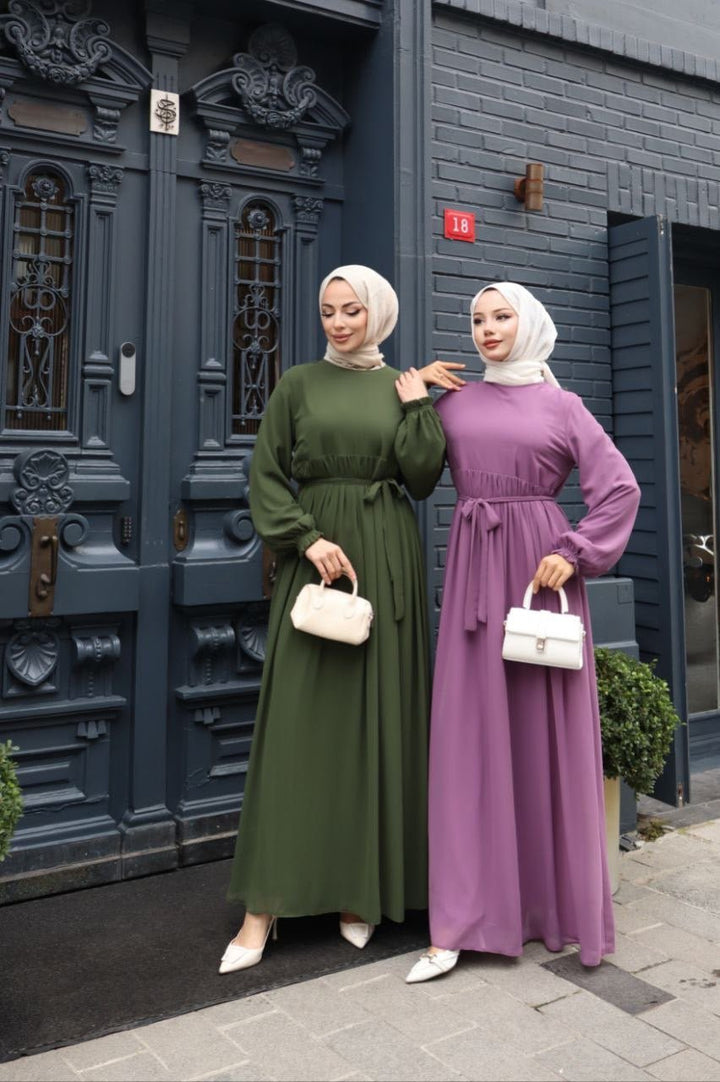 فستان نورا شيفون لون اخضر - Lavia