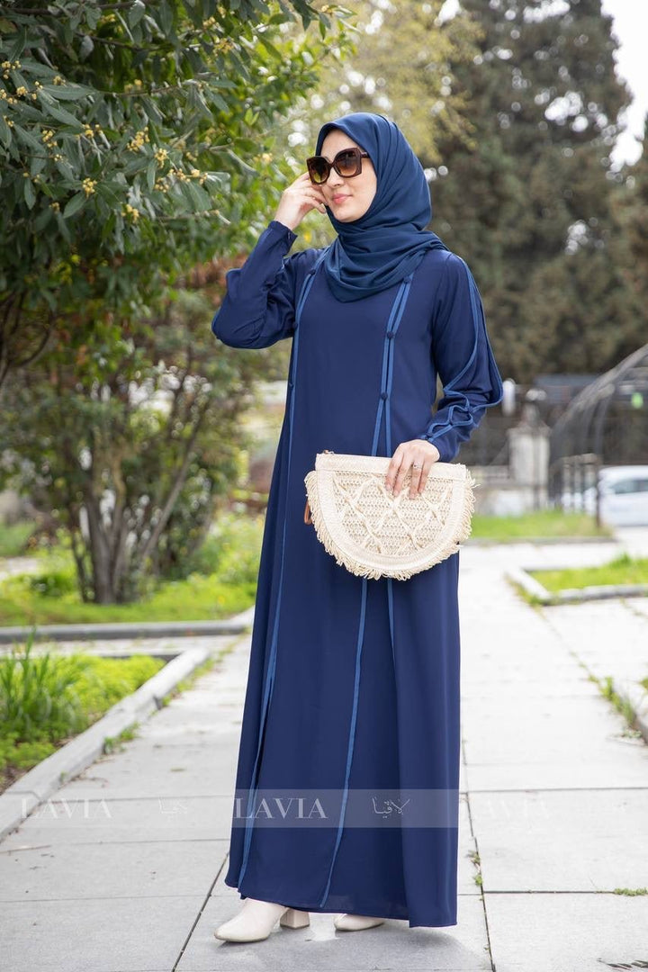 فستان وقار كحلي - Lavia
