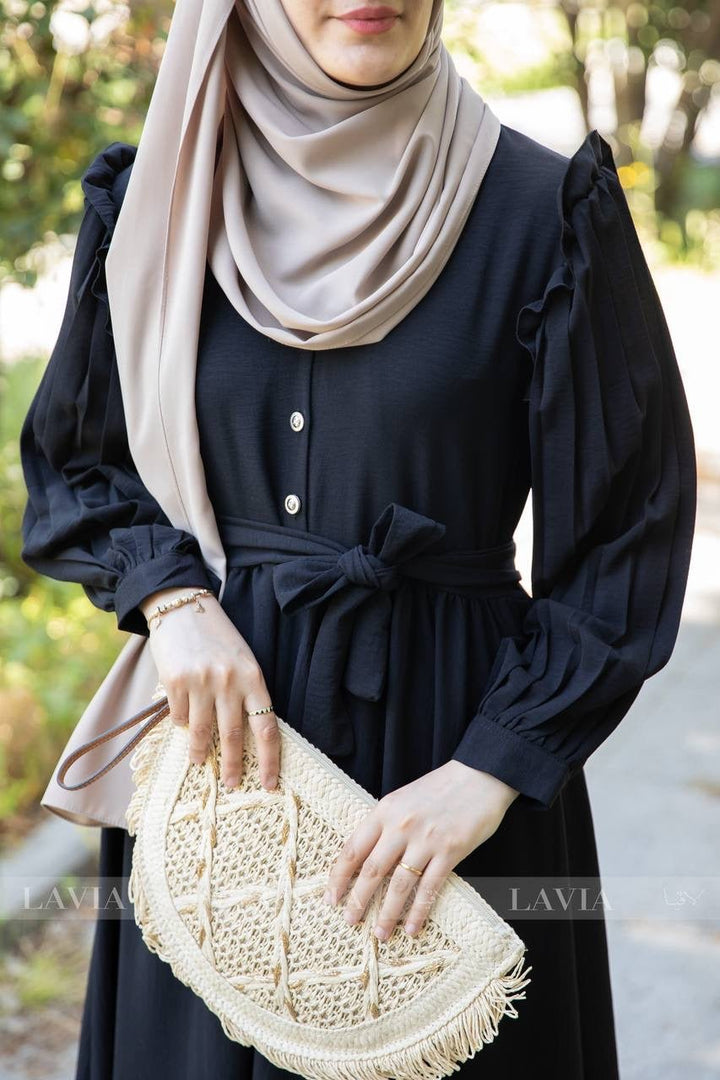 فستان شذى لون اسود - Lavia
