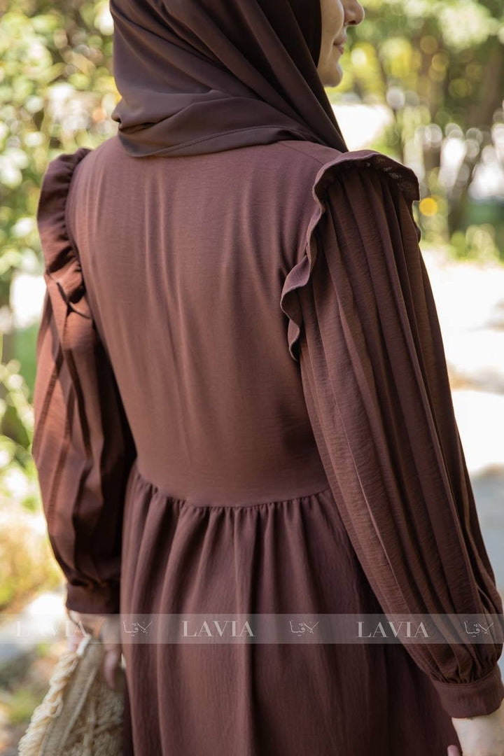 فستان شذى لون بني - Lavia