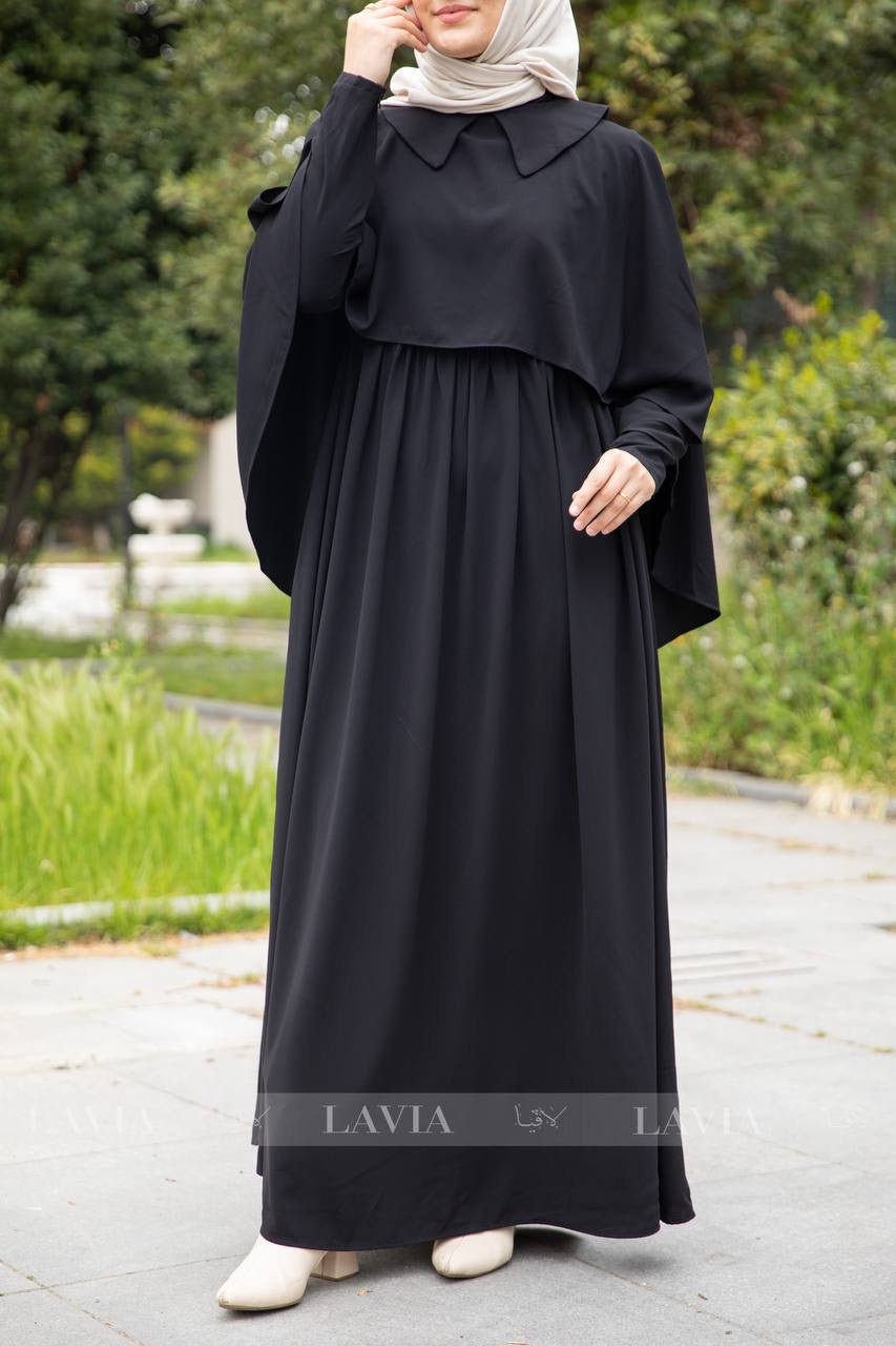 فستان تقوى لون اسود – لمسة أنوثة وأناقة راقية - Lavia