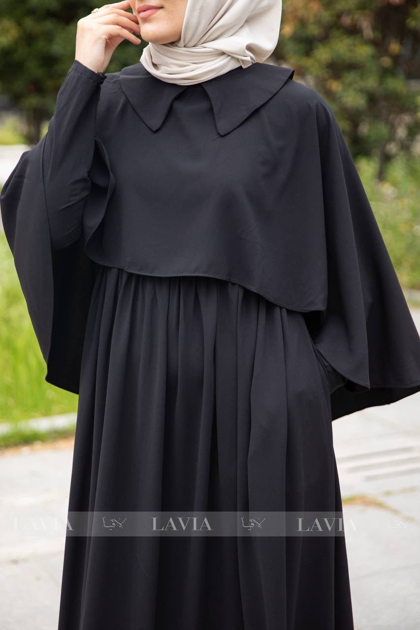 فستان تقوى لون اسود – لمسة أنوثة وأناقة راقية - Lavia