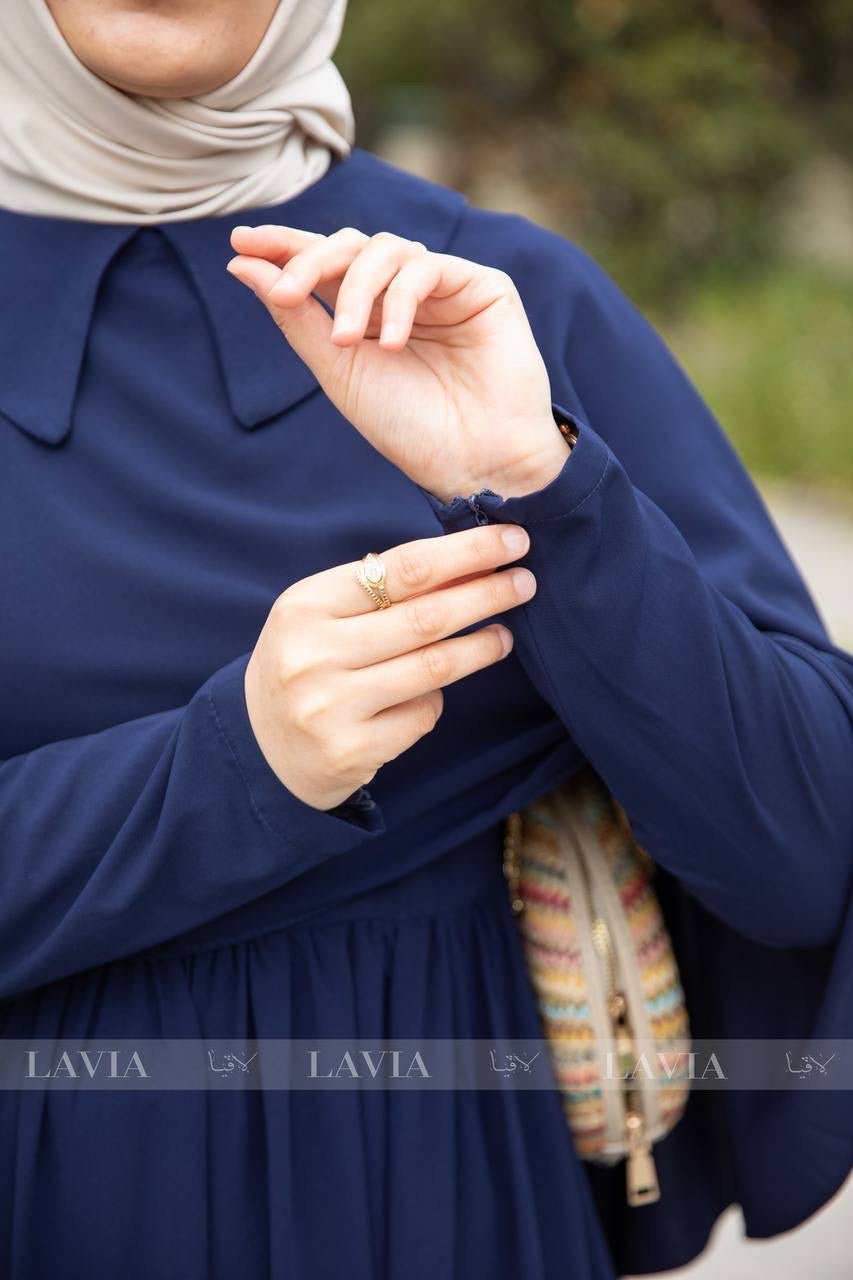 فستان تقوى لون كحلي – لمسة أنوثة وأناقة راقية - Lavia