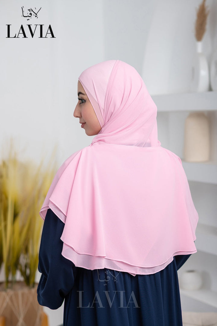 غطاء لاڤيا الذكي (بدون شال الرأس) لون بيبي بينك – اناقة وتغطية شرعية - Lavia