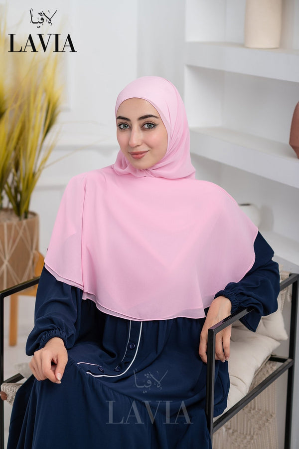 غطاء لاڤيا الذكي (بدون شال الرأس) لون بيبي بينك – اناقة وتغطية شرعية - Lavia