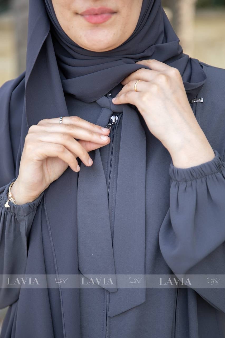 جلباب وميض لون رمادي – لحظة سريعة وأثر باقٍ - Lavia