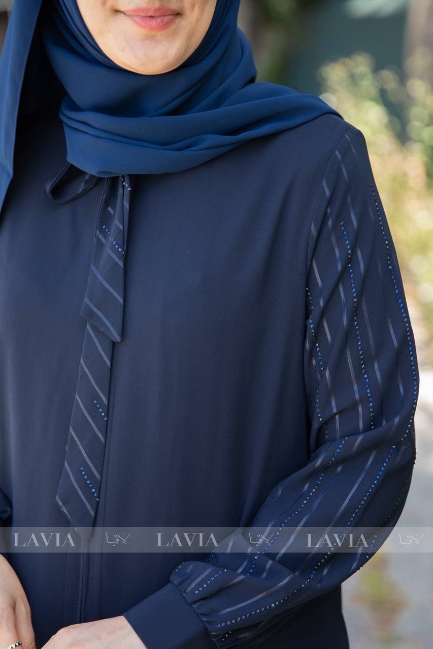 جلباب سيرة لون كحلي – أناقة تحكي قصة راقية - Lavia