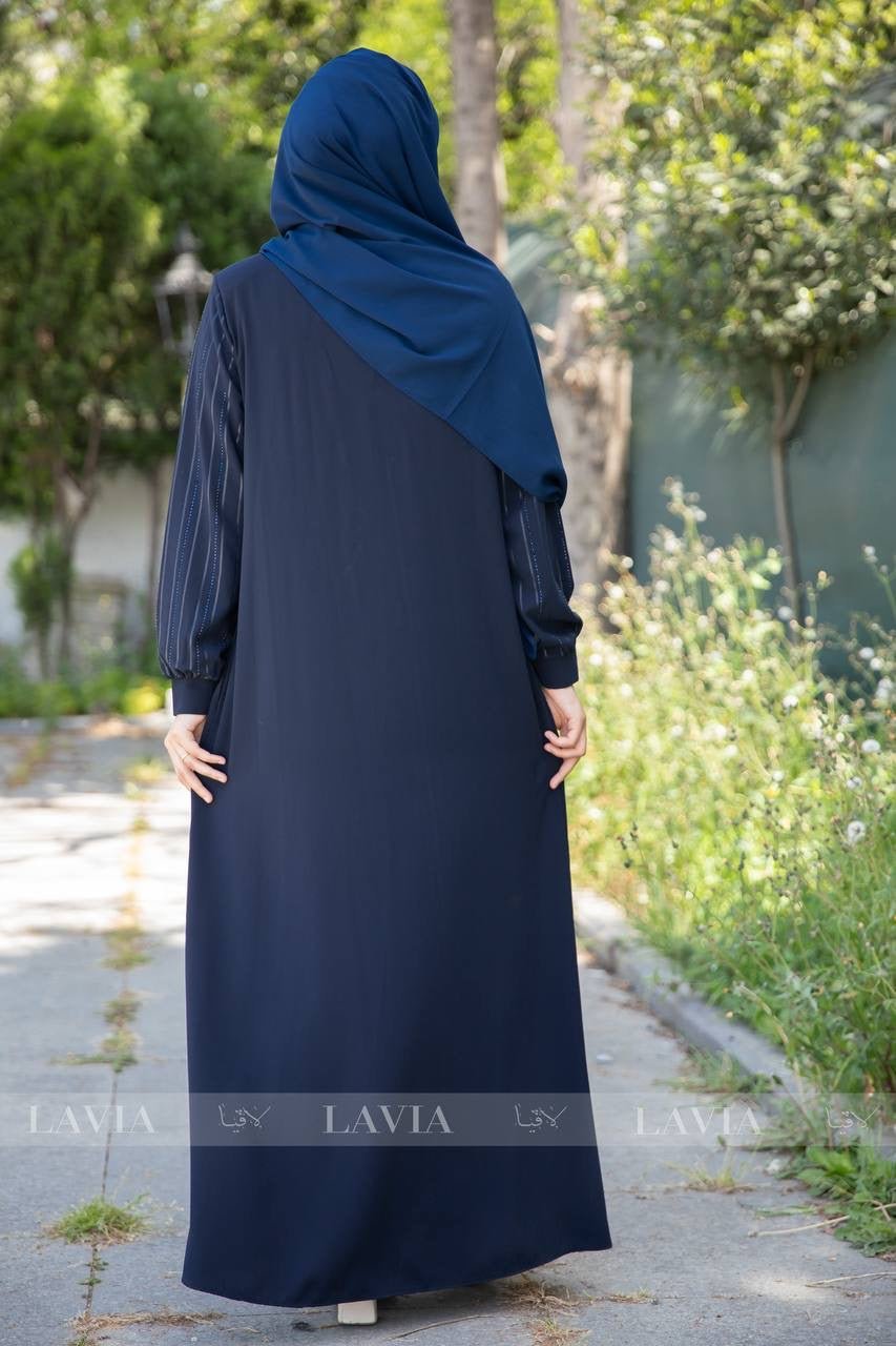 جلباب سيرة لون كحلي – أناقة تحكي قصة راقية - Lavia