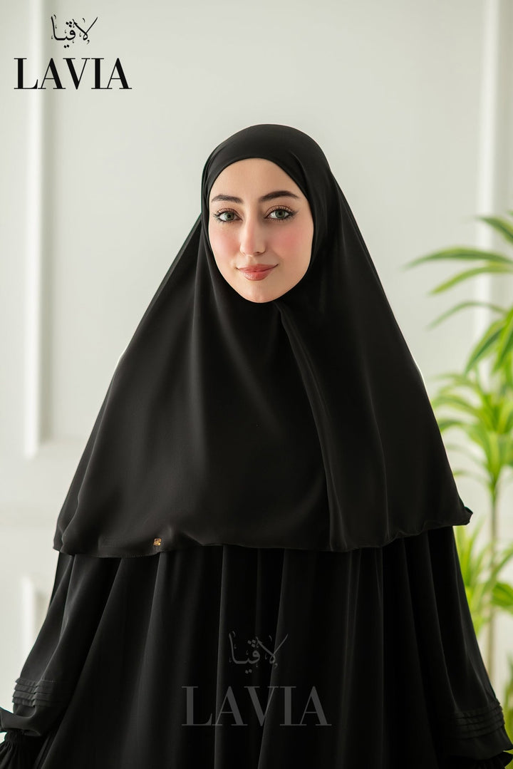 خمار لاڤيا المقدسي – بدون دبابيس | لون اسود - Lavia