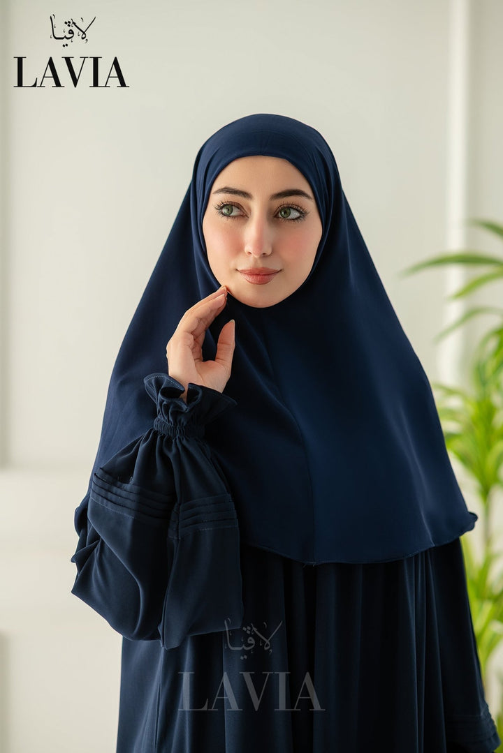 خمار لاڤيا المقدسي – بدون دبابيس | لون كحلي - Lavia