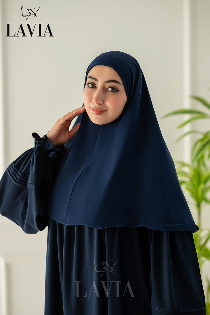 خمار لاڤيا المقدسي – بدون دبابيس | لون كحلي - Lavia