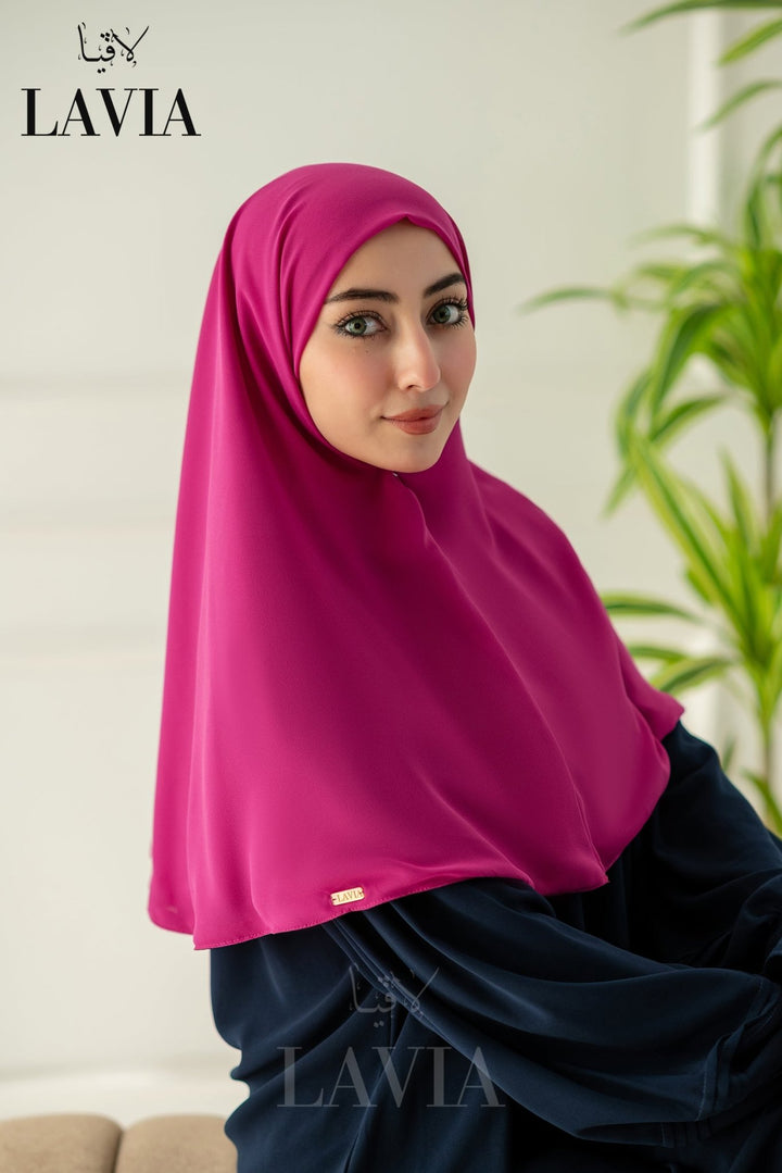 خمار لاڤيا المقدسي – بدون دبابيس | لون توتي - Lavia