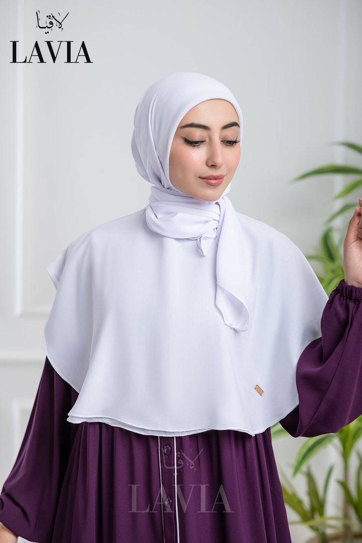 خمار لاڤيا الذكي لون ابيض بارد – قطعتين بتصميم عملي وأناقة راقية - Lavia