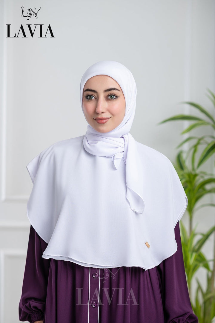 خمار لاڤيا الذكي لون ابيض بارد – قطعتين بتصميم عملي وأناقة راقية - Lavia