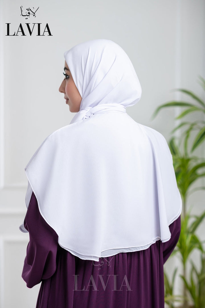 خمار لاڤيا الذكي لون ابيض بارد – قطعتين بتصميم عملي وأناقة راقية - Lavia