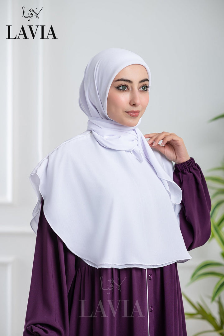 خمار لاڤيا الذكي لون ابيض بارد – قطعتين بتصميم عملي وأناقة راقية - Lavia