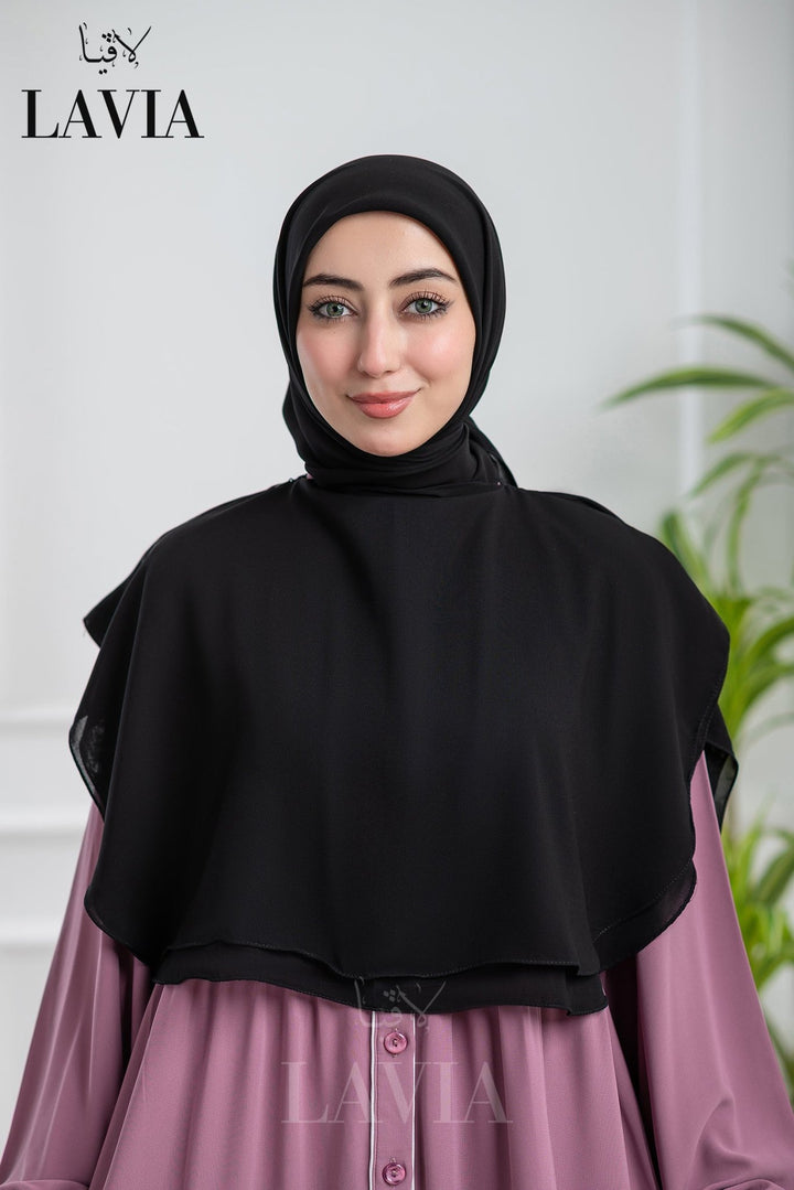 خمار لاڤيا الذكي لون اسود – قطعتين بتصميم عملي وأناقة راقية - Lavia