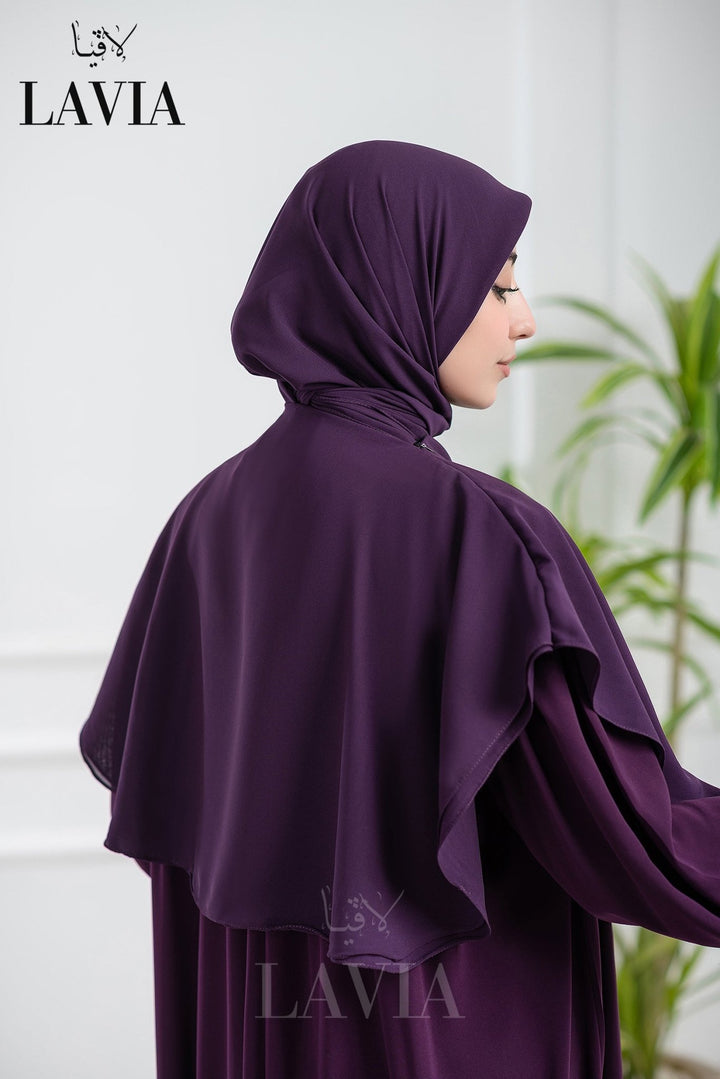 خمار لاڤيا الذكي لون بنفسجي – قطعتين بتصميم عملي وأناقة راقية - Lavia