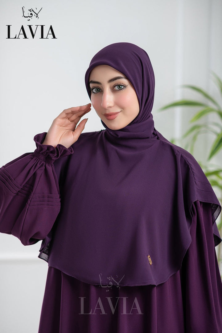 خمار لاڤيا الذكي لون بنفسجي – قطعتين بتصميم عملي وأناقة راقية - Lavia