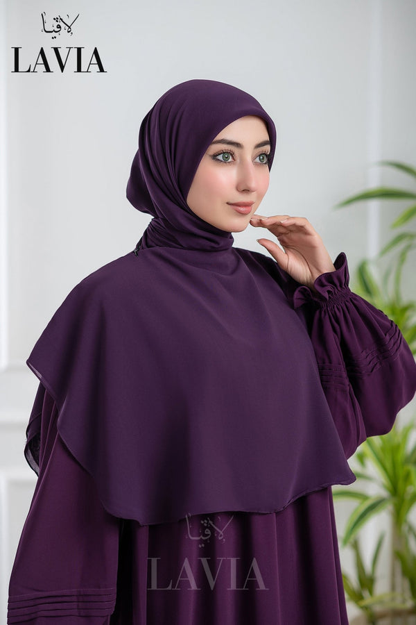 خمار لاڤيا الذكي لون بنفسجي – قطعتين بتصميم عملي وأناقة راقية - Lavia