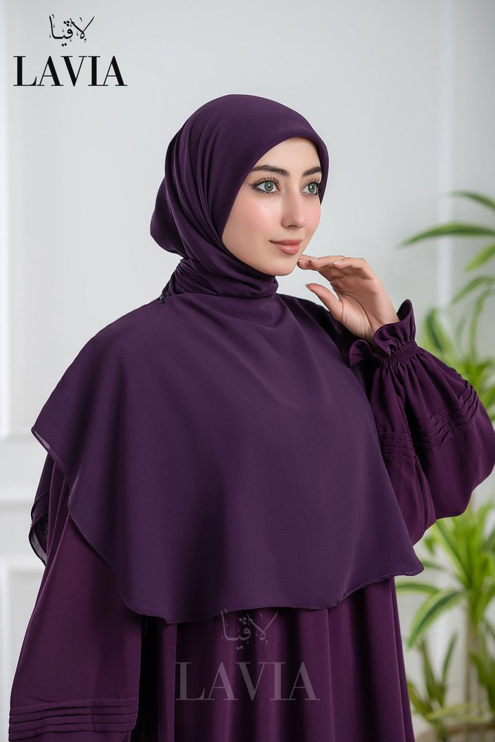 خمار لاڤيا الذكي لون بنفسجي – قطعتين بتصميم عملي وأناقة راقية - Lavia