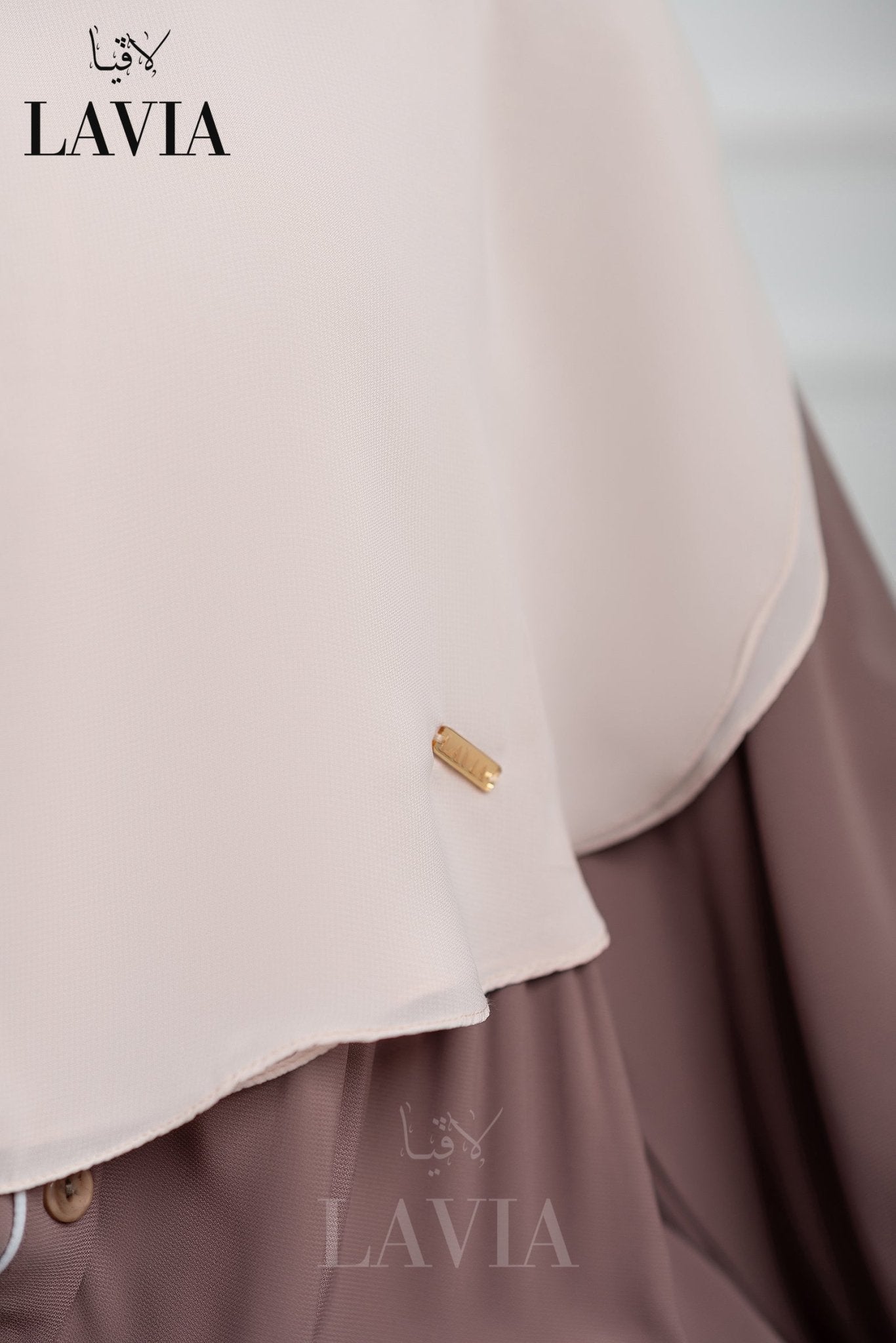 خمار لاڤيا الذكي لون بيج – قطعتين بتصميم عملي وأناقة راقية - Lavia
